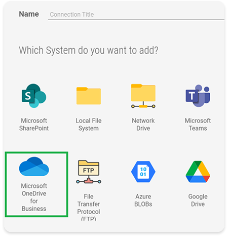 Choose OneDrive on the left side