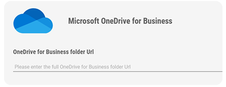 Enter your OneDrive URL