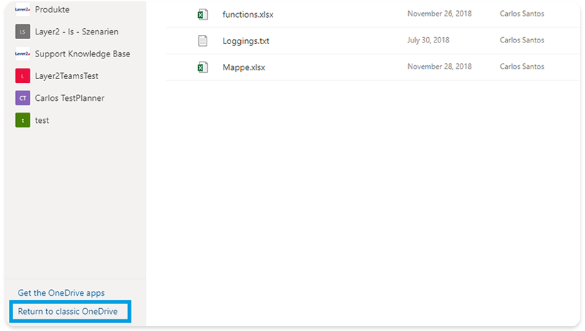 Click on Return to classic OneDrive