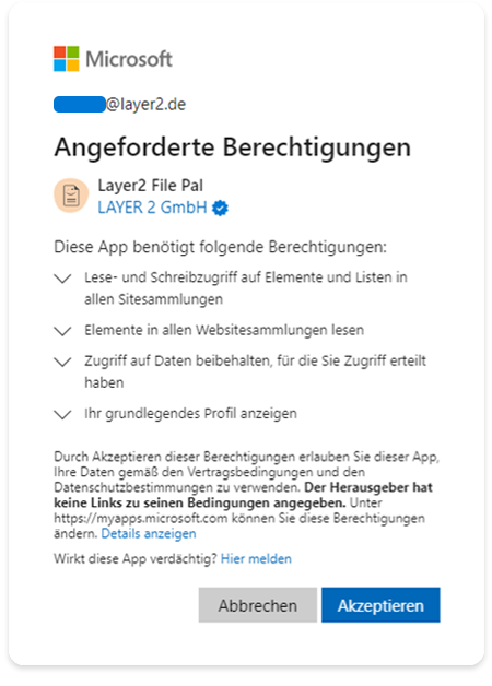 Step 5 Consent screen 2